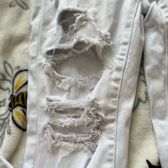 AMERICAN EAGLE SIZE 6  white holy jegging jeans - Picture 7 of 8